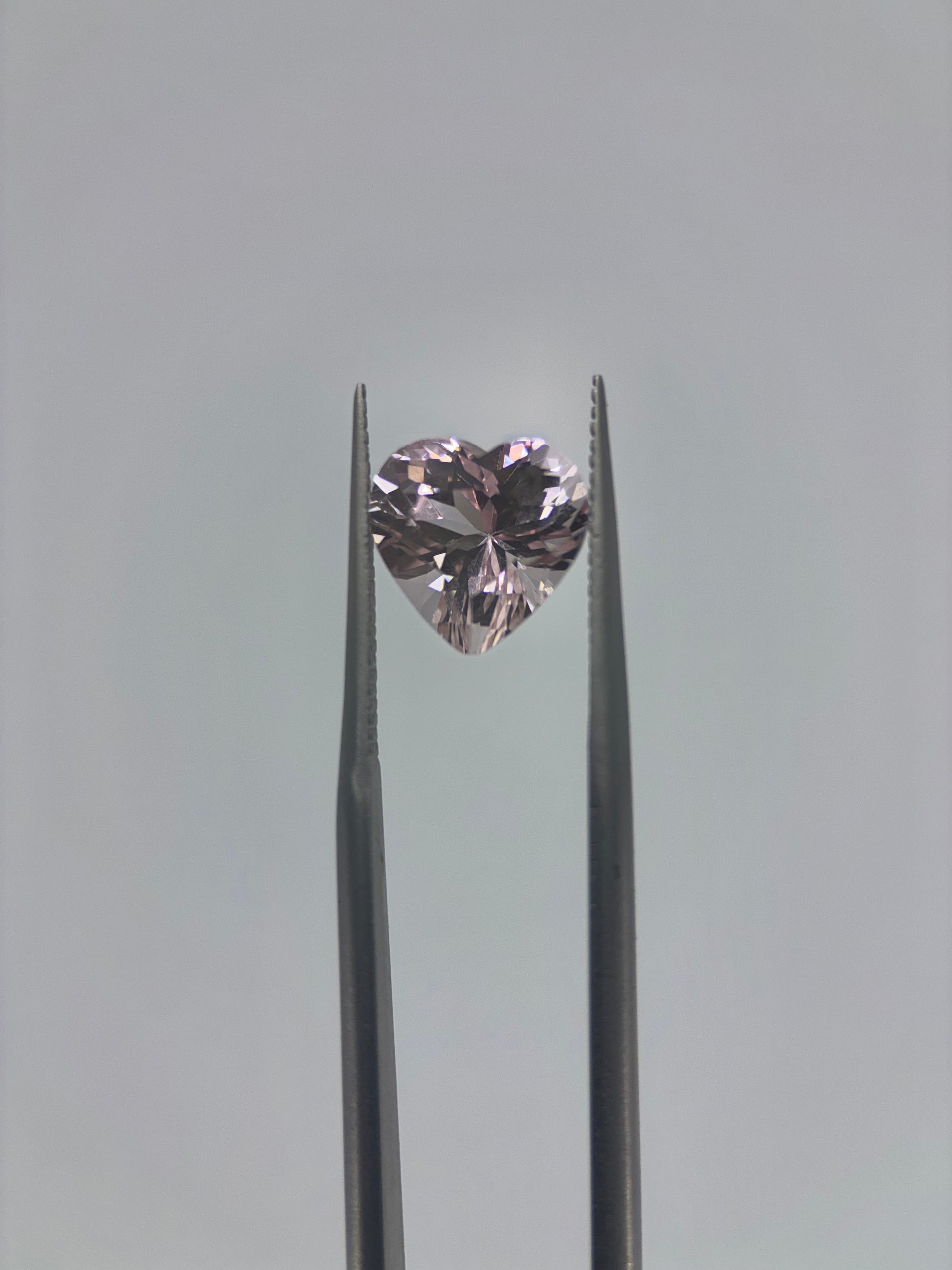 Pink Morganite, Heart Cut, 3.50ct