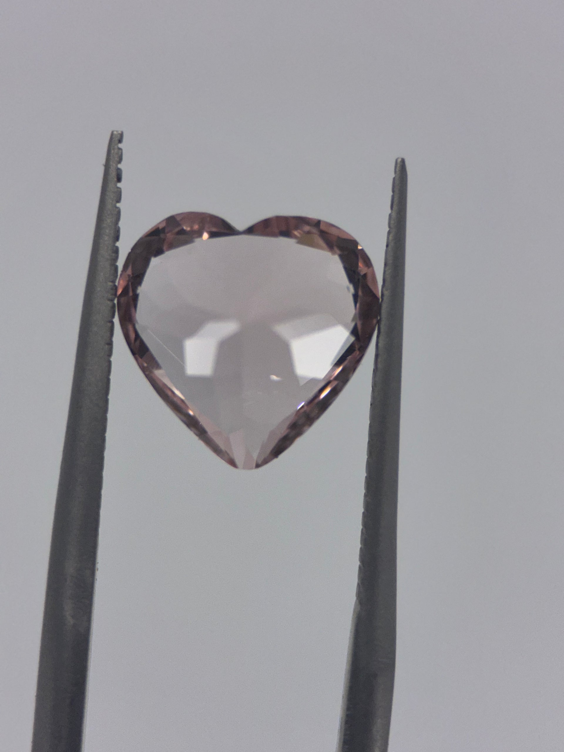 Pink Morganite, Heart Cut, 3.50ct