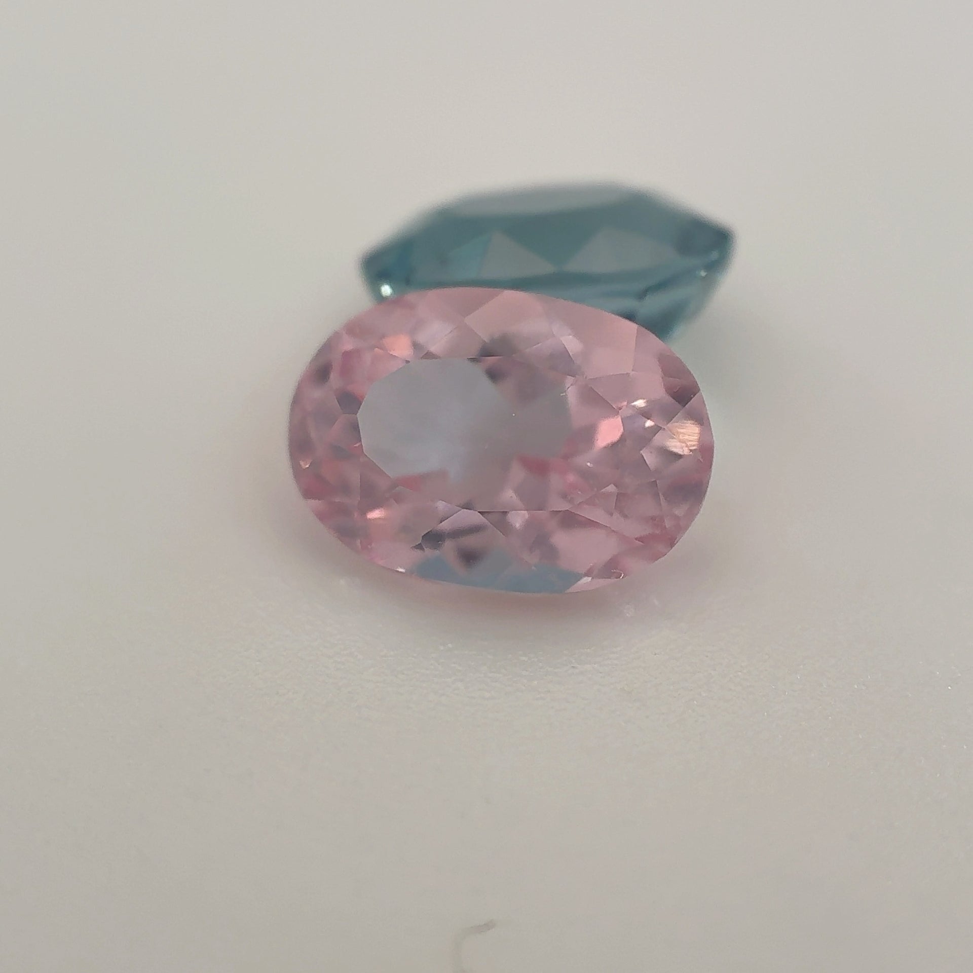 Aquamarine & Morganite Reverse Pair, Oval, 2.15ct