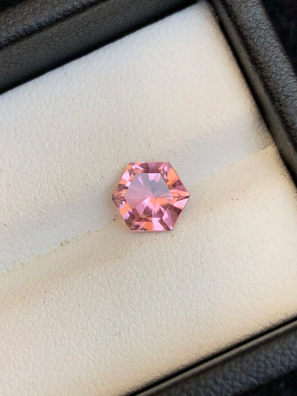 Sunset Tourmaline, Hexagonal Cut, 1.45ct