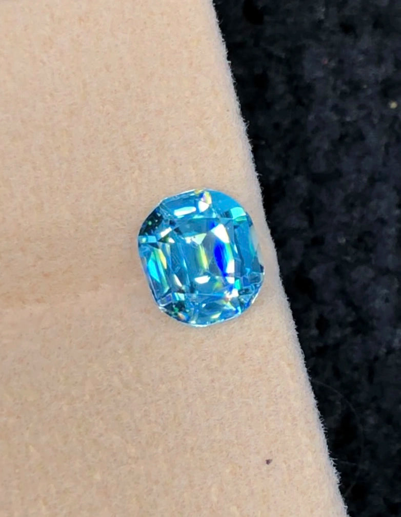 Blue Zircon, Cushion Cut, 1.91ct