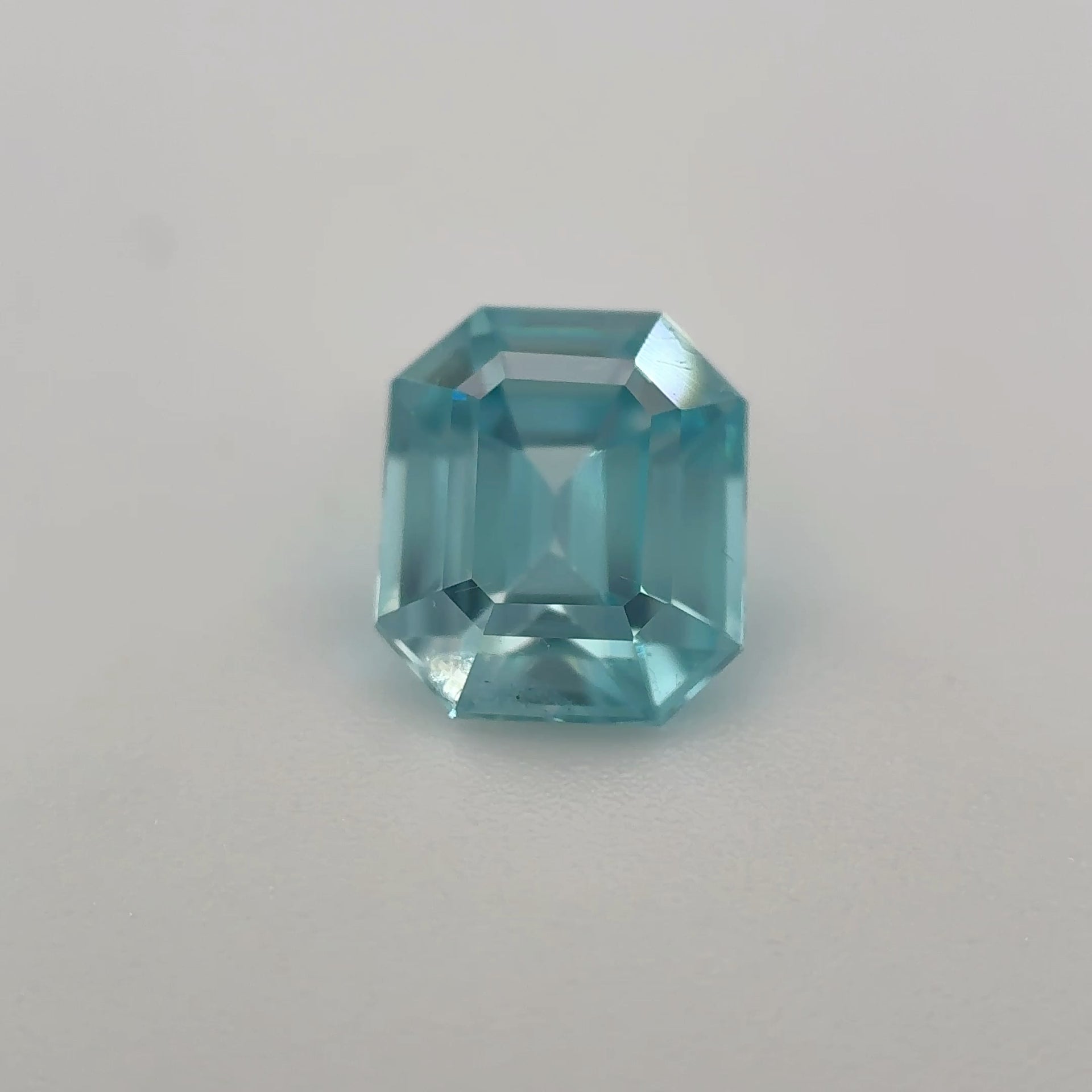 Blue Zircon, Emerald Cut, 1.76ct