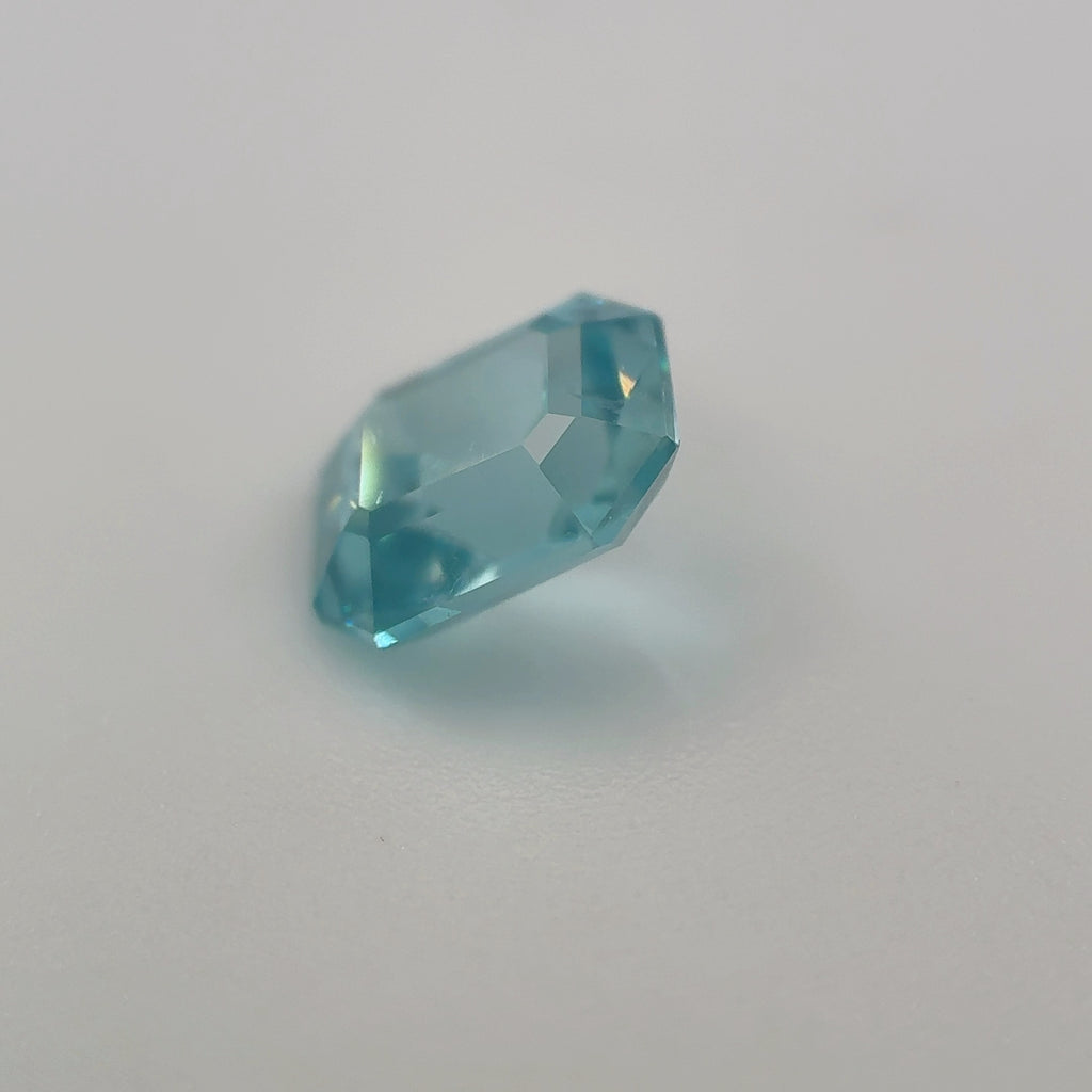 Blue Zircon, Emerald Cut, 1.76ct