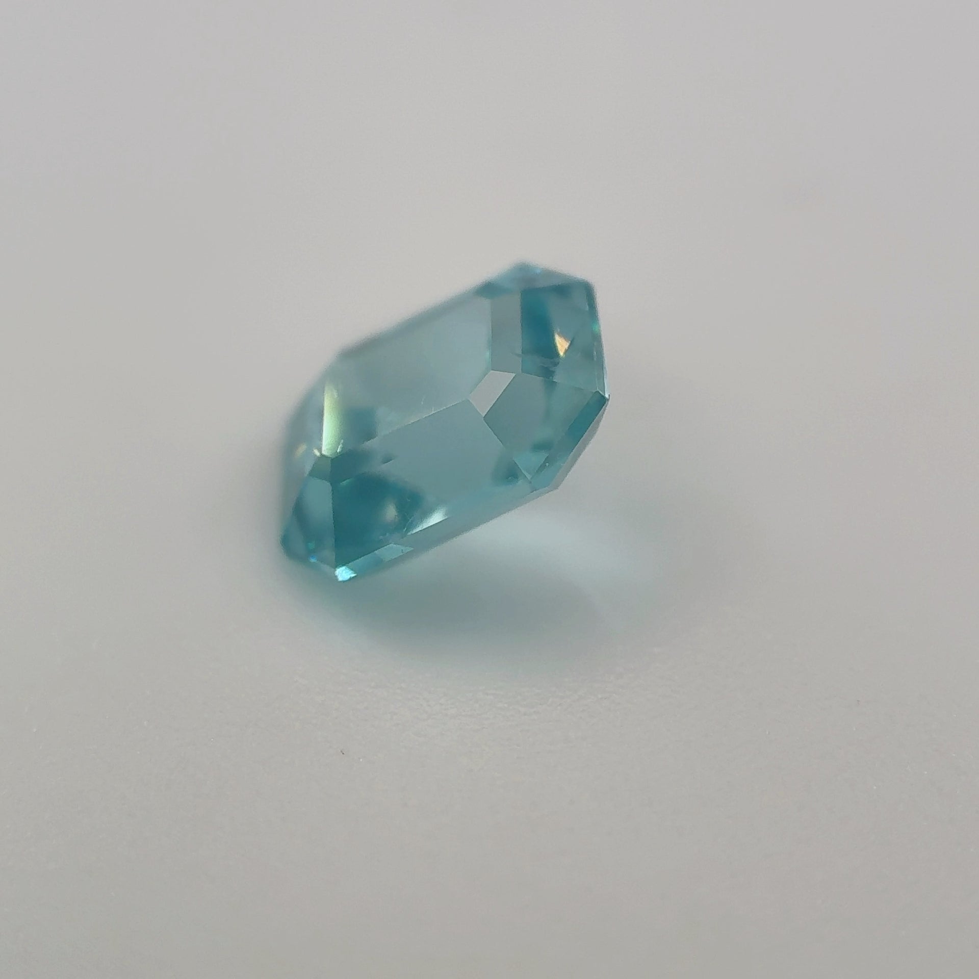 Blue Zircon, Emerald Cut, 1.76ct