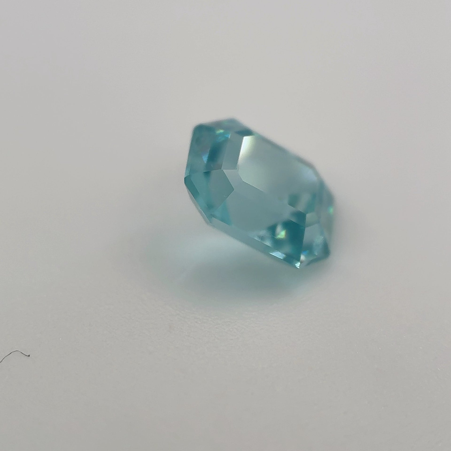 Blue Zircon, Emerald Cut, 1.76ct