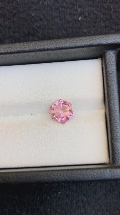Sunset Tourmaline, Hexagonal Cut, 1.45ct
