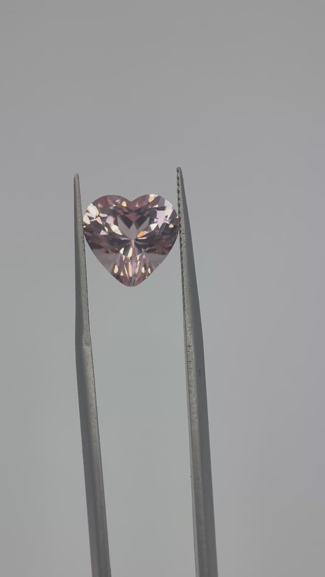 Pink Morganite, Heart Cut, 3.50ct