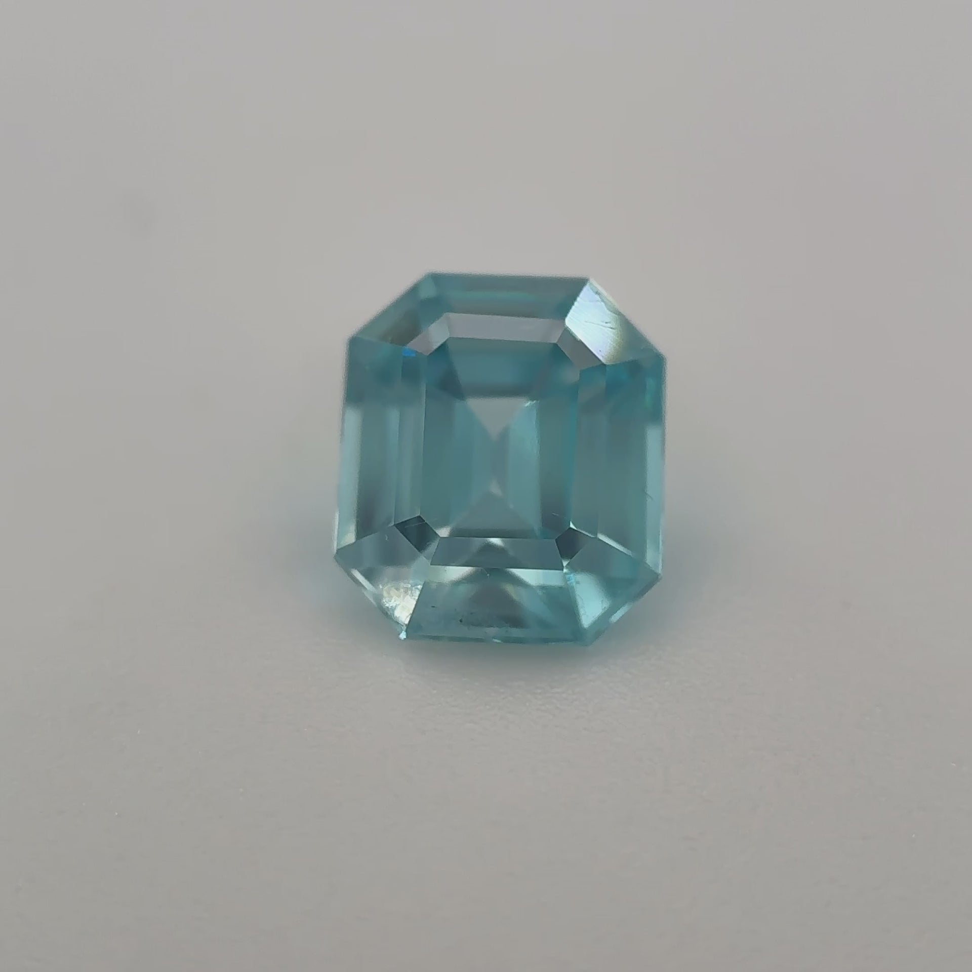 Blue Zircon, Emerald Cut, 1.76ct